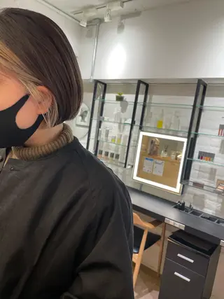 ショート カラー シャドウパーマ 田形清流のヘアスタイル