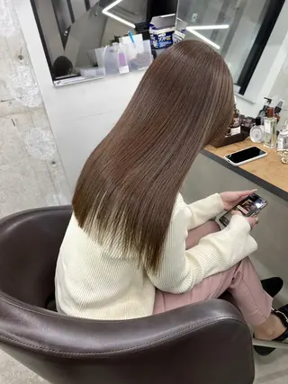 ロング ヘアアレンジ パーマ カラー 【ヘアケア特化型】 newi天王寺のヘアスタイル