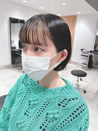 ショート カラー スキバサミを使わない カット🌼唯🌼のヘアスタイル