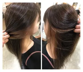 セミロング カラー ヘアアレンジ 烏山 達也のヘアスタイル