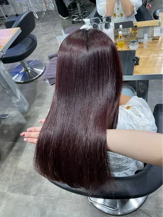 セミロング 表参道♡暗髪♡ 艶カラー♡アユミのヘアスタイル