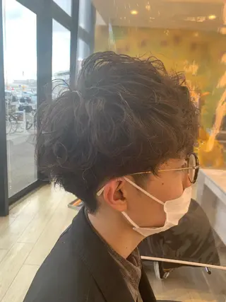 パーマ メンズ レイヤー／パーマ 西山賢志のヘアスタイル