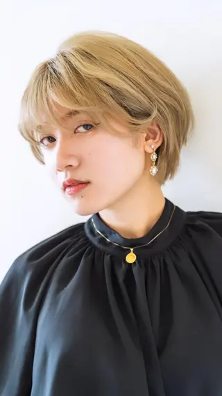 ショート カラー パーマ 北川 泰之のヘアスタイル