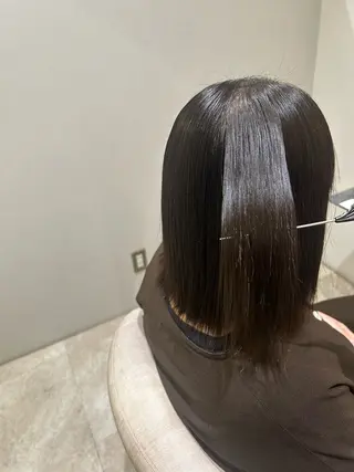 ミディアム 平日カットモデル 高岡/山崎開世のヘアスタイル