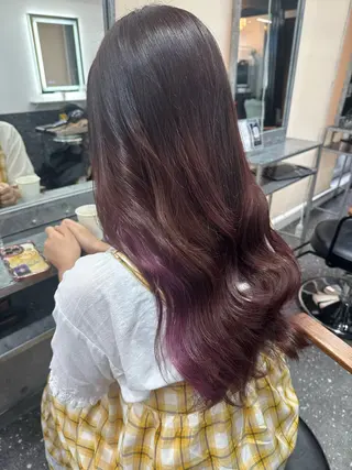 ロング カラー 髪質改善⭐️縮毛矯正 中野⭐️Rinaのヘアスタイル