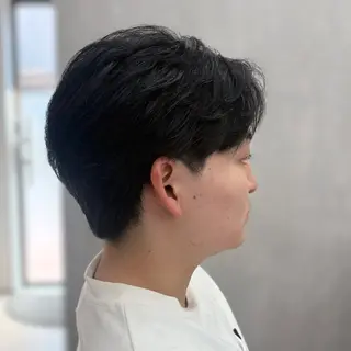 メンズ フェザーパーマ🦋 毛流れ🖤ayaneのヘアスタイル