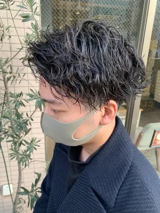 メンズ メッシュパーマ職人/ 窪田 優也/ツイスパのヘアスタイル