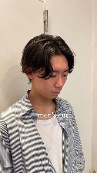 メンズ レイヤーボブ/ 艶カラー/サナ🌼のヘアスタイル