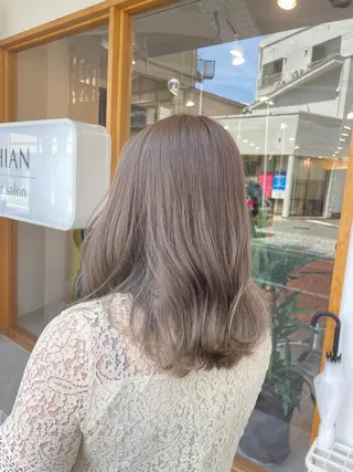 セミロング カラー SHIAN橋本店 おぐちまほのヘアスタイル