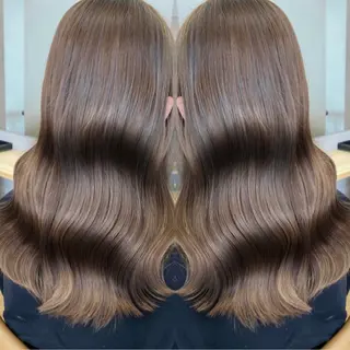 ミディアム カラー プル艶職人/ にしものヘアスタイル