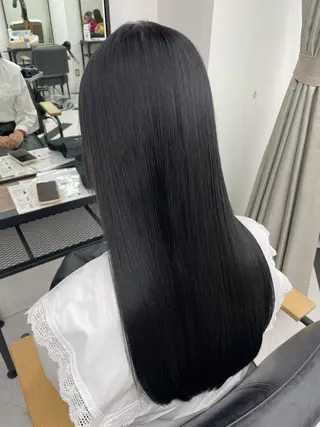 ロング カラー パーマ ヘアアレンジ メンズ キッズ ネイル マツエク・マツパ アイブロウ mona/ ストレートスタイル✨のヘアスタイル