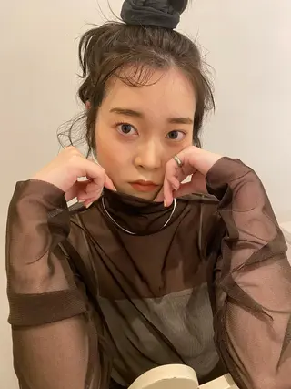 ミディアム カラー vixus mamiのヘアスタイル