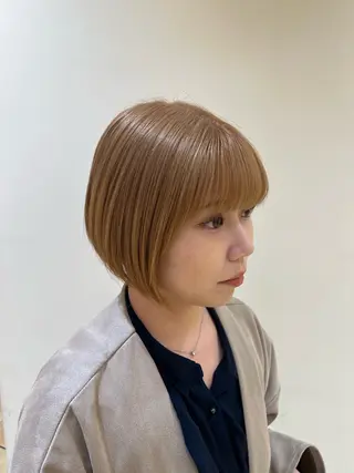 ショート カラー 最高の髪質改善🩵 艶カラー 惠美のヘアスタイル