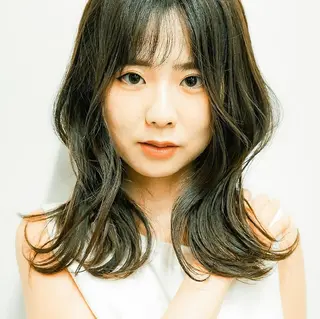 ミディアム ヘアアレンジ 天王寺韓国ヘア 小山歓実のヘアスタイル