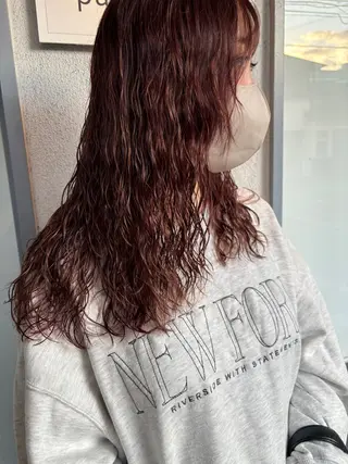 ロング カラー 蛭町 遥香のヘアスタイル