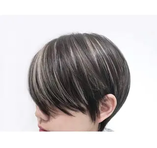 ショート カラー ヘアアレンジ メンズ 【姫カット】 ナカムラコウキのヘアスタイル