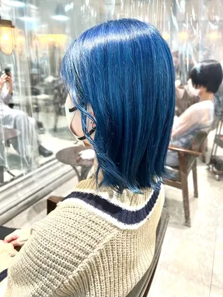 ミディアム カラー ヘアアレンジ 🌈インナーカラー ‘ショウマ’🌈のヘアスタイル