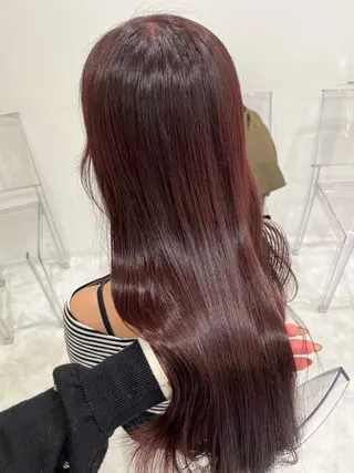 ロング カラー ガーリー♡女の子っぽ ヘア♡ピンクカラー♡のヘアスタイル