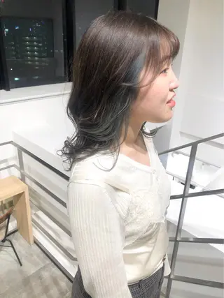 セミロング カラー ヘアアレンジ キッズ stylist 🌸 kana.のヘアスタイル