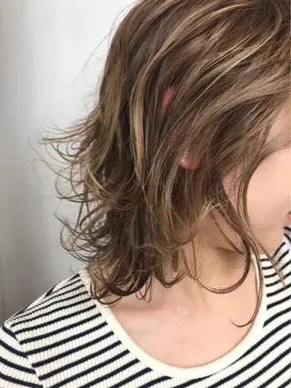 ミディアム カラー BROCANTE立川 karasawa.nのヘアスタイル