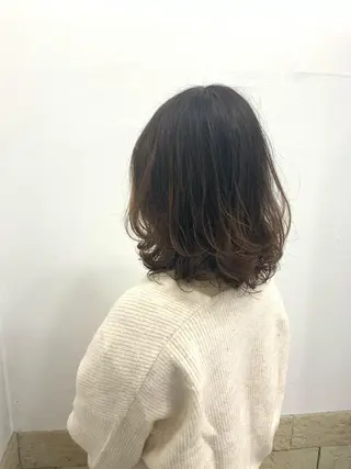 セミロング パーマ 相武台ショート特化 💐川崎希💐のヘアスタイル
