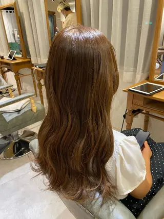 ロング 中川 花織のヘアスタイル