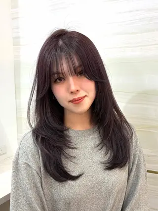 ロング カラー 🩶鈴木茉奈🩶艶髪 /透明感/暖色カラーのヘアスタイル