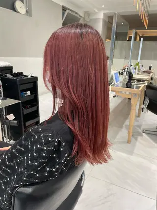 ロング オリーブ カラー✨有坂映哉のヘアスタイル