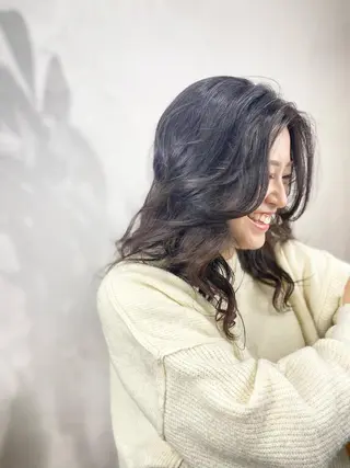 セミロング パーマ 堀 大輔のヘアスタイル