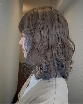 ミディアム 韓国✖️網紅🖤 パーマYURIYAのヘアスタイル