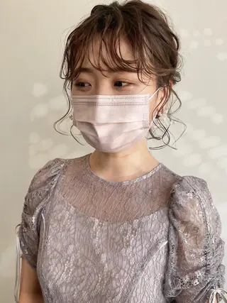 ミディアム ヘアメイク new meのヘアスタイル