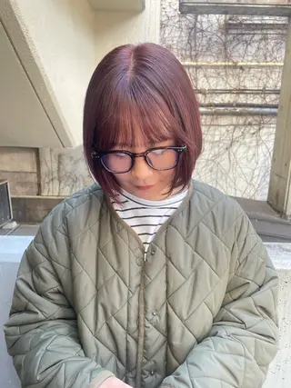 ショート カラー mei|顔まわり ×透明感カラーのヘアスタイル