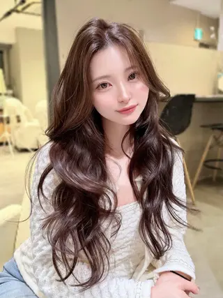 ロング 並河佳祐/レディース 限定／韓国ヘア✨のヘアスタイル