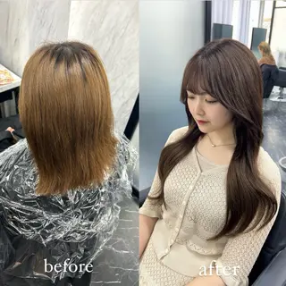 ロング カラー nanaka 🤍韓国ワンホンヘアのヘアスタイル