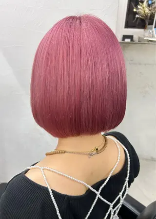 カラー 🎀 のえか/ハイ トーン/ピンク🤍のヘアスタイル