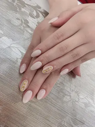 ネイル I-nailロング /ワンホン/キラキラのネイルデザイン