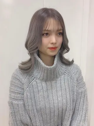 ミディアム カラー ヘアアレンジ 柔らか垢抜けｶﾗｰと ｶｯﾄ🫧ASUKAのヘアスタイル