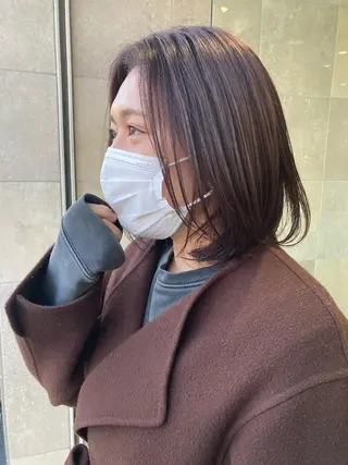 ミディアム カラー 田中 あかねのヘアスタイル