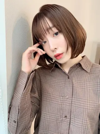 ミディアム カラー 髪質改善☆ 縮毛矯正miyuのヘアスタイル