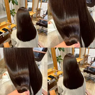 ロング カラー RINNO🌷透明感 カラー/縮毛矯正のヘアスタイル