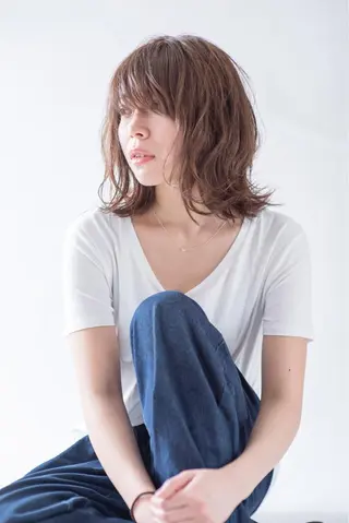 ミディアム 髪質改善・縮毛矯正/ 下村陽平のヘアスタイル