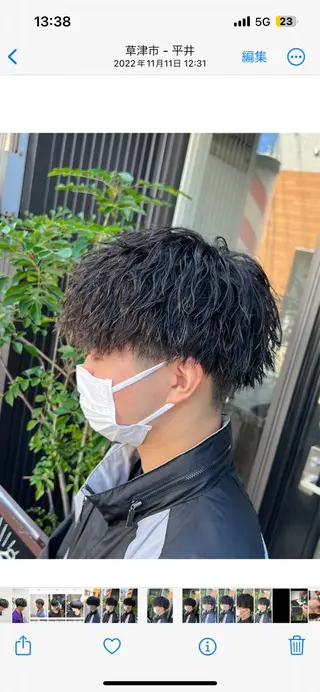 ショート カラー パーマ メンズ Taisei/ ブリーチモデル様募集のヘアスタイル