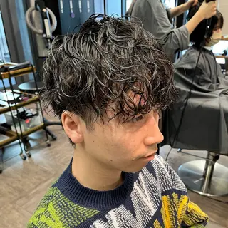 メンズ メンズカット パーマ飯野友喜のヘアスタイル