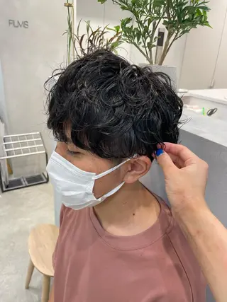 メンズ 表参道ミディアム レイヤー山岸季生のヘアスタイル