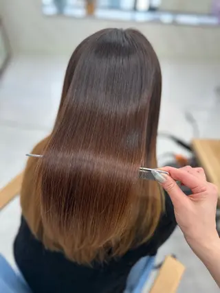 ロング 縮毛矯正×ボブ💎 髪質改善/木下のヘアスタイル