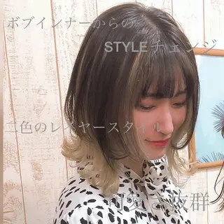 ミディアム エクステ・髪質改善・ ブリーチ・吉田大介のヘアスタイル