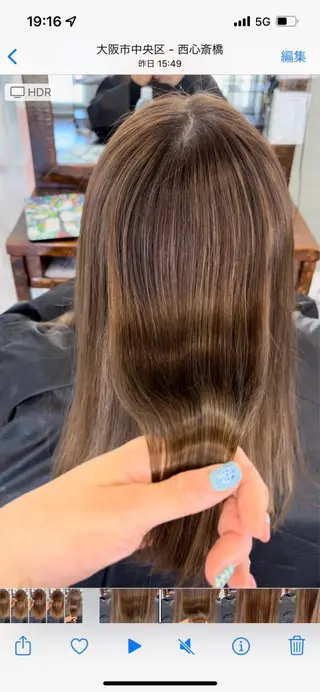 セミロング 派手髪デザインカラー ヒロカのヘアスタイル