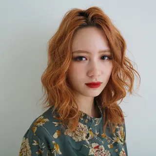 ミディアム カラー 烏丸韓国ヘア🇰🇷 ayaka🎀のヘアスタイル