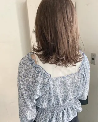 ミディアム カラー レイヤーカット✂️ 横浜No1♡下鳥翔子のヘアスタイル