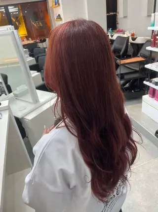 ロング カラー 𝙃𝘼𝙍𝙐🎀 韓国×エクステのヘアスタイル